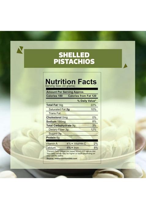 Wonderland Foods (Device) 200G American California Raw Shelled Kernels Unsalted Pistachios (Pista) Pouch