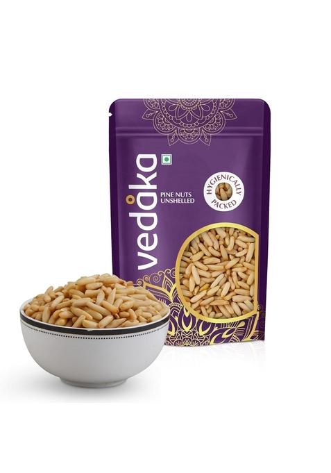Vedaka Amazon Brand - Premium Pine Nuts Unshelled (Chilgoza), 250G | Healthy Snaps High In Fiber Antioxidant Rich