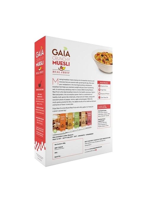 Gaia Crunchy Real Fruit Muesli 400 Gm