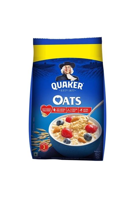 Quaker Oats 1Kg, Rolled Oats Natural Wholegrain, Nutritious Breakfast Cereals, Dalia Porridge, Easy To Cook, Honey