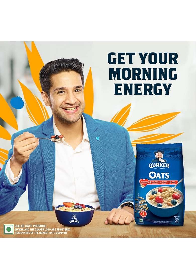 Quaker Oats 400G, Oats Natural Wholegrain - Indya