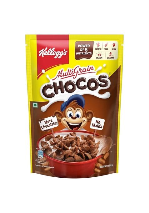Kellogg'S Multigrain Chocos, 385G | Multigrain Energy, More Chocolatey | No-Maida | Power Of 5 Nutrients Protein, Fibre, Iron, Calcium, Vitamins | Kids Breakfast Cereal