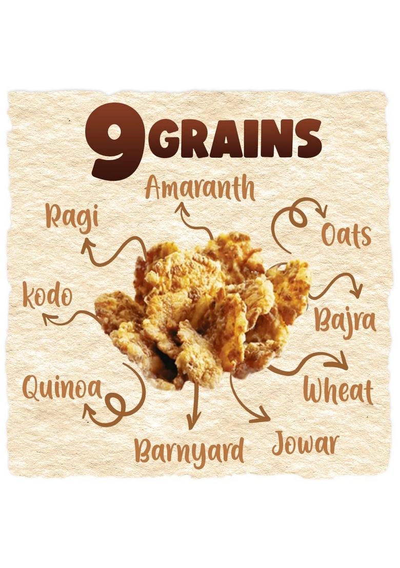 Manna Go Grains Crunchies, Real Belgian Chocolate. Multigrain Breakfast Cereal For Kids. No Refined Sugar. Fortified Cereal With 50% Rda Of 23 Essential Vitamins & Minerals In Every Bowl. 450G