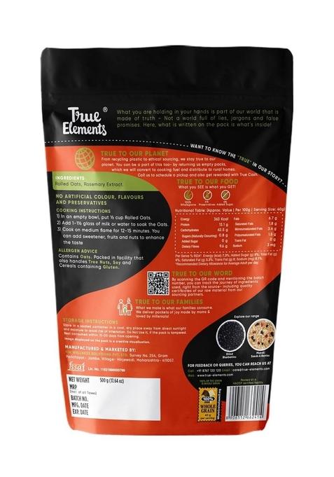 True Elements Rolled Oats 500G