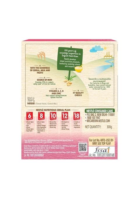 Cerelac Baby Food Cereal | No Preservatives | Wheat Rice Mixed Fruit For 10 To 24 Months Baby | Source Of Iron & Protein For Babies | Instant Cereal | 300G