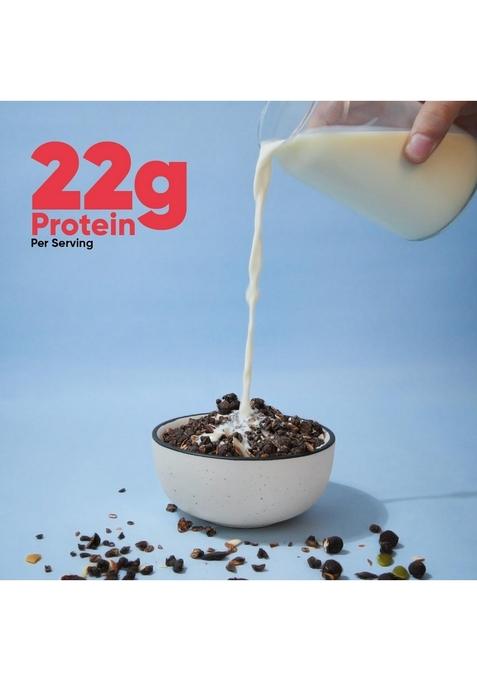 Dc Doctors Choice High Protein Multigrain Muesli|22 Gm Protein|No Maida|No Palm Oil|Jaggery Sweetened Fiber-Rich|Preservative-Free|Healthy Crunchy Treat|750 Gram|Chocolate|1 Count