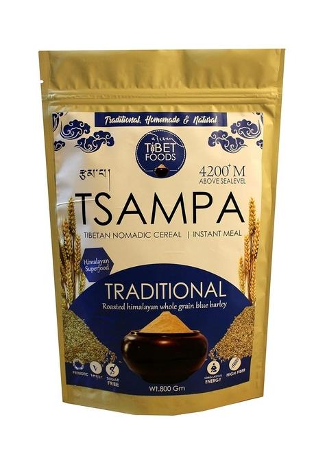 Tibetfoods Tsampa, Tibetan Nomadic Cereal - Himalayan Blue Barley Sattu - 4200+M Above Sea Level (800Gm)