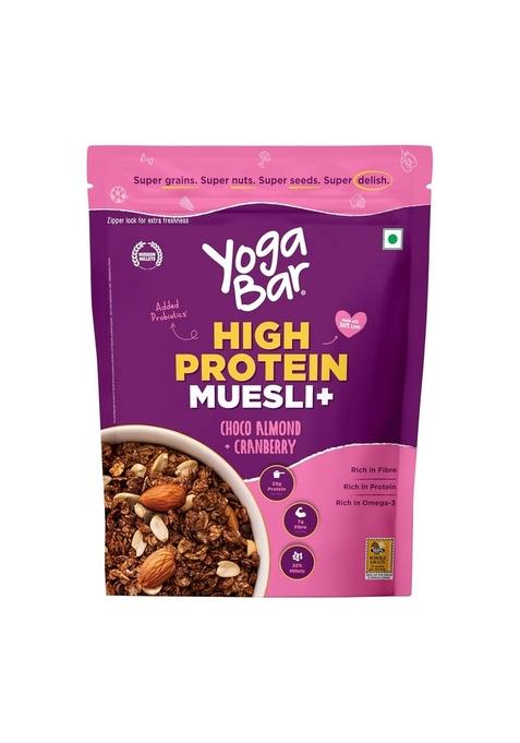 Yogabar Super High Protein Muesli 850G | 21G Protein | With Probiotics And Whey | No Refined Sugar | Easy On Gut | Choco Almond | Protein Snack | High Fiber Food | Breakfast Cereal
