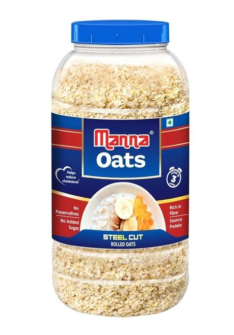 Manna Instant Oats 1Kg Jar - White Oats High In Fibre And Protein. 100% Wholegrain Oats