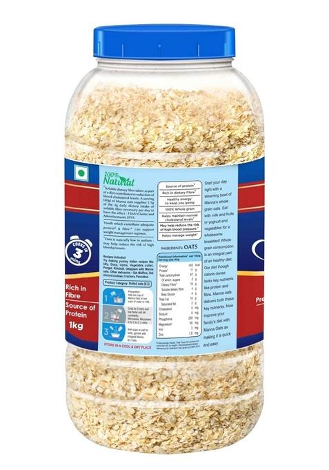 Manna Instant Oats 1Kg Jar