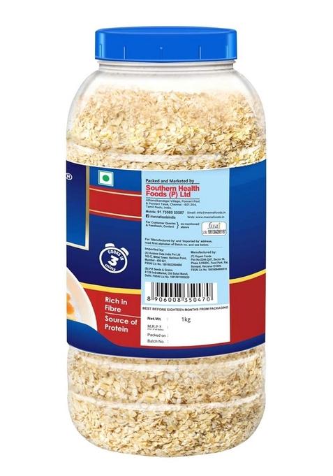 Manna Instant Oats 1Kg Jar