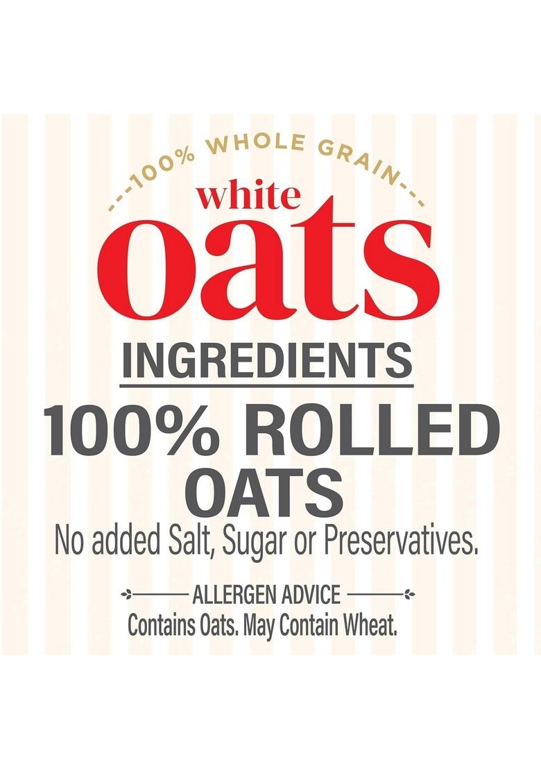 Bagrry'S White Oats 1Kg | Breakfast Cereal, Instant Oats Breakfast, Natural Whole Grain| High Soluble Fibre | Protein Goodness | Non Gmo