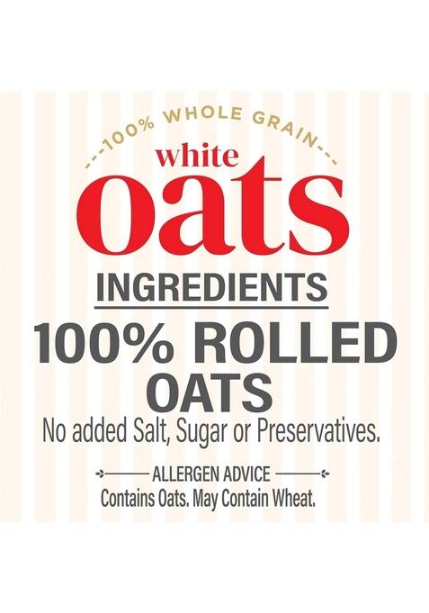 Bagrry'S White Oats 1Kg | Breakfast Cereal, Instant Oats Breakfast, Natural Whole Grain| High Soluble Fibre | Protein Goodness | Non Gmo