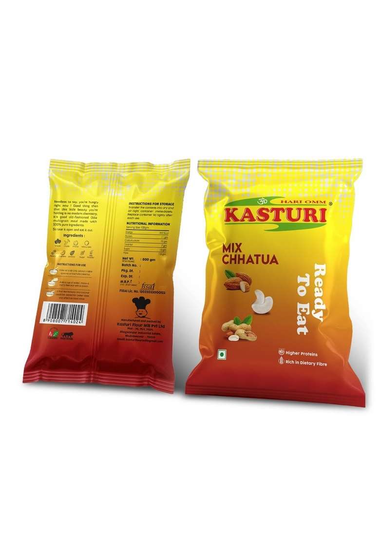 Kasturi Mix Chhatua 1 Kg (2 * 500G) Ready To Eat Breakfast | Healthy Multigrain Porridge Powder | 100% Natural Ingredients Nutrition | Chatua | Sattu - Indya