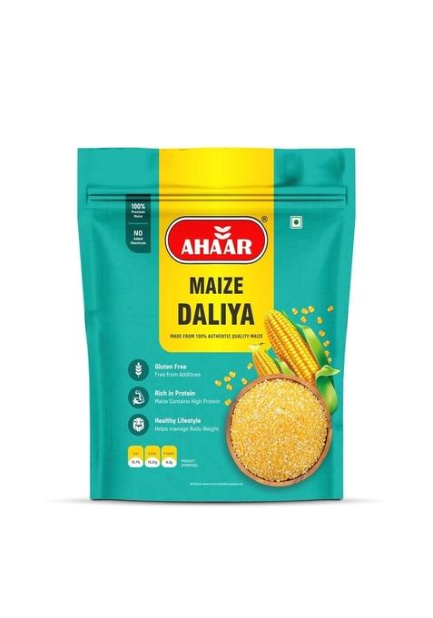 Ahaar Maize Daliya 500 Gram | Makki Dalia | Corn Grit | Polenta Corn Porridge | 100% Gluten Free