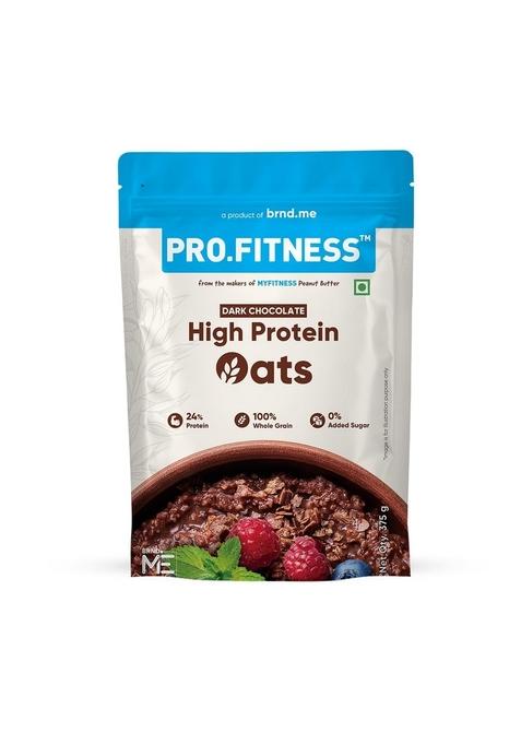 Pro.Fitness High Protein Oats Dark Chocolate 375G | 24G Protein & 10G Fibre | Rolled Oats With Jaggery | Breakfast Cereal | No Refined Sugar | From The Makers Of Myfitness Peanut Butter