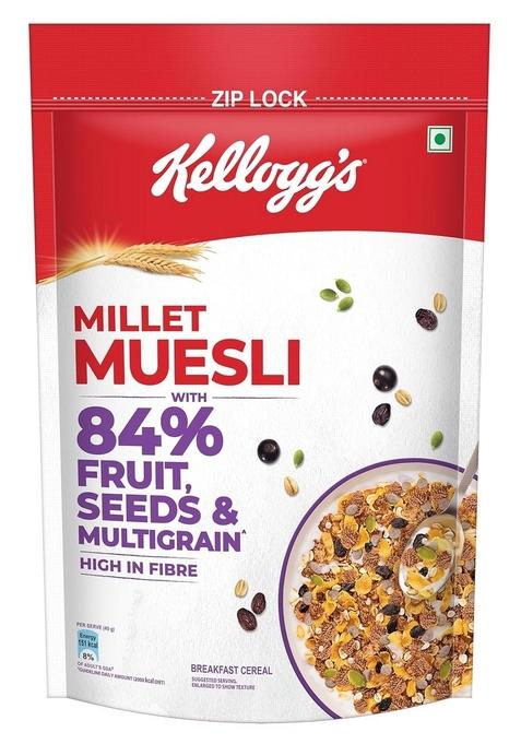 Kellogg'S Millet Muesli With 84% Fruit, Seed & Multigrain 1000G | High In Fibre | Multigrain Breakfast Cereal