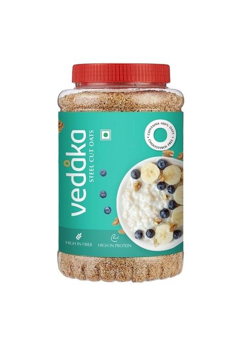 Amazon Brand - Vedaka Steel Cut Oats 2Kg | Rich Source Of Protein & Fiber | Quick Breakfast | Cooks In 3 Mins