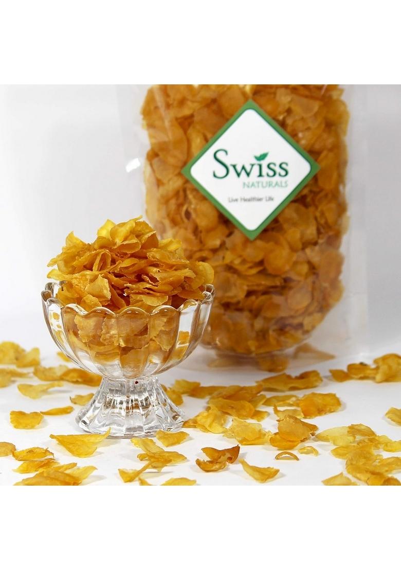 Swiss Naturals Raw Cornflakes For Frying (Maize Poha) 400G