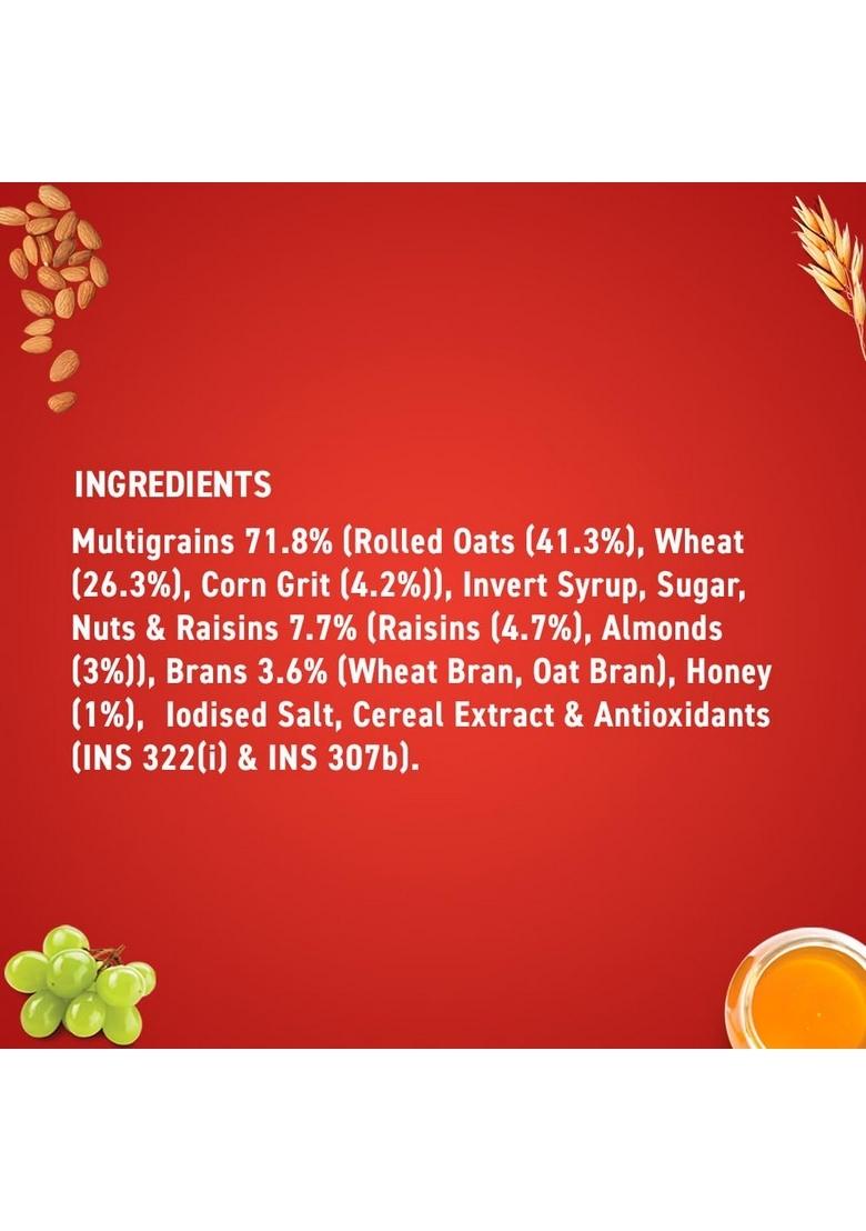 Bagrry’S Crunchy Muesli – 1Kg Jar | 83% Multigrain, Brans, Almonds, Raisins & Honey | 40% Fibre Rich Oats | High Fibre And Protein Breakfast Cereal | No Added Preservatives | Non-Gmo Oats | 100% Natural | Trans Fat & Cholesterol Free
