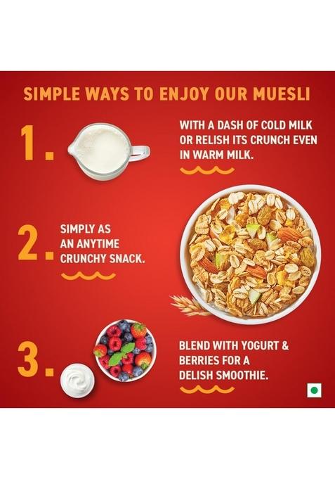 Bagrry’S Crunchy Muesli – 1Kg Jar | 83% Multigrain, Brans, Almonds, Raisins & Honey | 40% Fibre Rich Oats | High Fibre And Protein Breakfast Cereal | No Added Preservatives | Non-Gmo Oats | 100% Natural | Trans Fat & Cholesterol Free