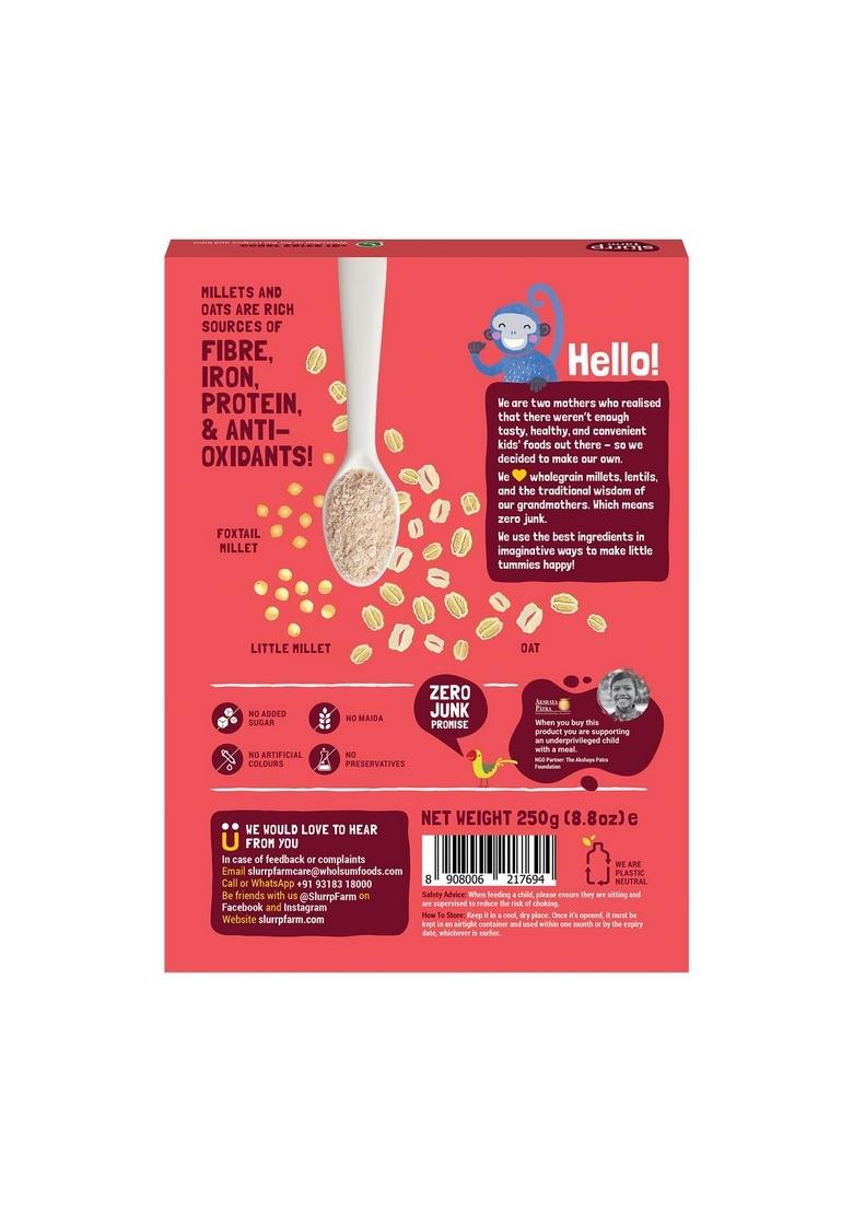 Slurrp Farm Porridge, Millet And Oats Powder | Instant Healthy Wholesome Food, No Added Sugar No Salt, 250 G