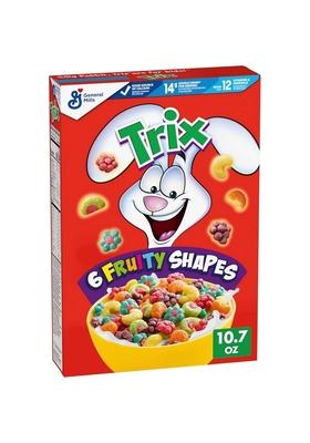 General Mills Trix Fruit Flavored Sweetened Corn Puffs Cereals, 10.69 Oz ℮ 303 G
