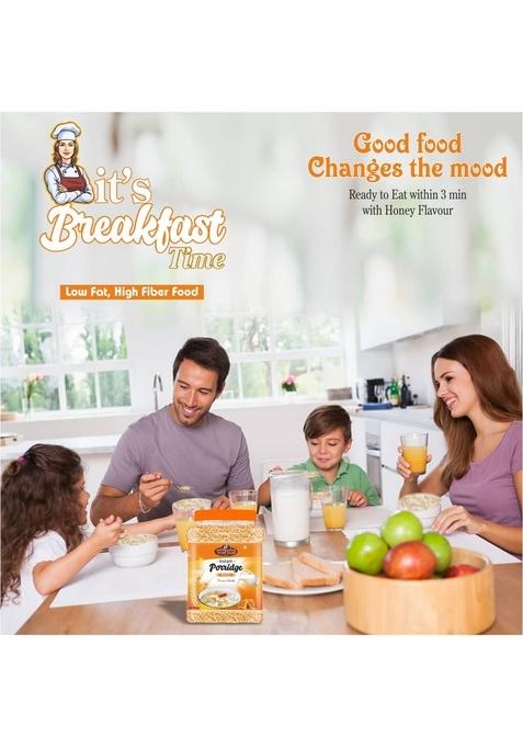 Yum Yum High Fiber Instant Roasted Porridge Honey Flavor With Proteins & Vitamins – 750Gm (Pack Of 1 Jar) Nutritious Breakfast Cereals, (Daliya/Dalia)