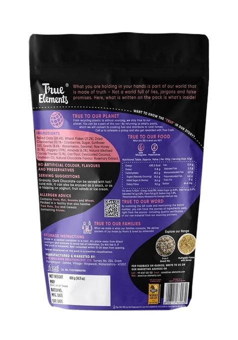 True Elements Granola Dark Chocolate 400G
