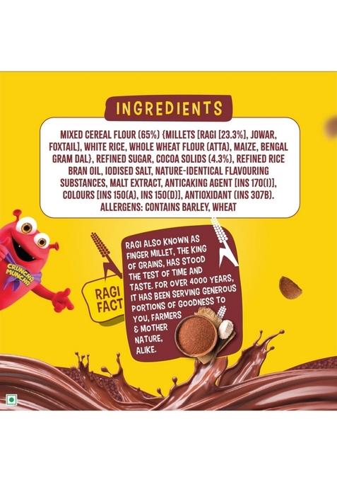 Tata Soulfull Ragi Bites No Maida Choco, Yummy Chocolatey, 375G, Delicious Millets, 7 Grains, High In Protein, Rich In Calcium, Breakfast Cereals