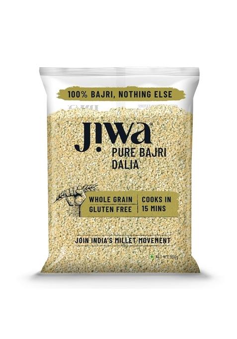Jiwa Pure Bajri Dalia | Cooks In 15 Minutes | Millet | Broken Pearl Millet Daliya | Gluten Free | 500 G