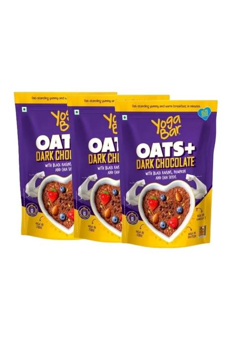 Yogabar Dark Chocolate Oat 1Kg, Pack Of 3 | Gluten Free Golden Oatss | Healthy Breakfast Cereal With Wholegrain Oats (Dark Chocolate Oatss)