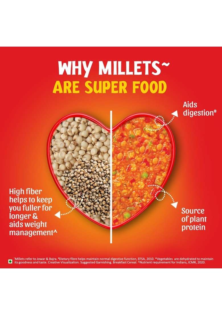 Saffola Masala Millets Tomato Delight| Lower In Calories, Rich In Fibre | Yummy Millets For Happy Tummy, 35G - Indya