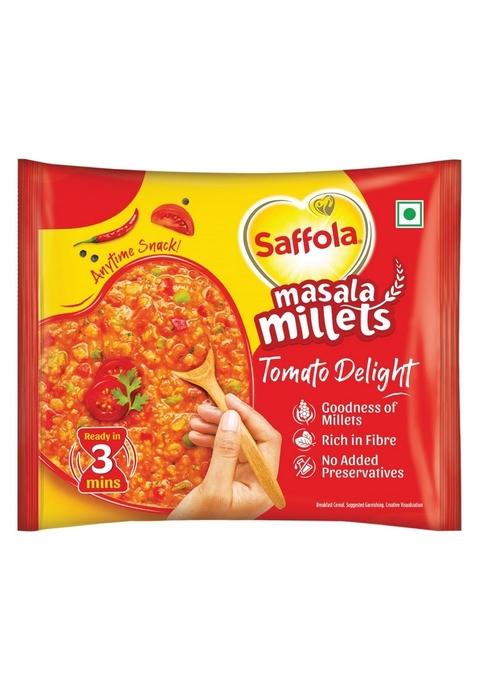Saffola Masala Millets Tomato Delight| Lower In Calories, Rich In Fibre | Yummy Millets For Happy Tummy, 35G