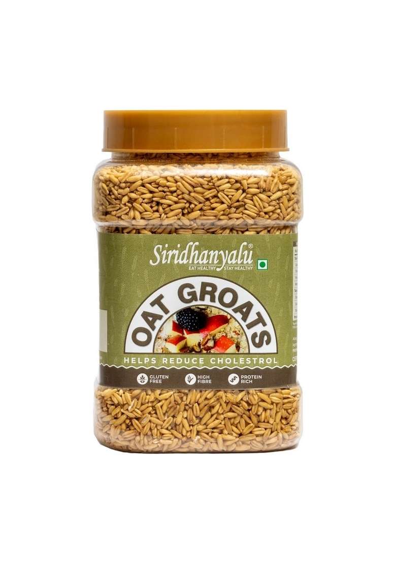 Siridhanyalu Natural Oat Groats | High-Fiber Whole Grain | Gluten-Free, No Preservatives, Vegan Superfood | Nutrient-Rich & Healthy Choice For Breakfast, Cooking & Baking | 900G Pack - Indya