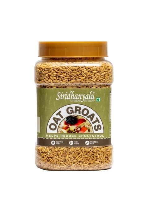 Siridhanyalu Natural Oat Groats | High-Fiber Whole Grain | Gluten-Free, No Preservatives, Vegan Superfood | Nutrient-Rich & Healthy Choice For Breakfast, Cooking & Baking | 900G Pack