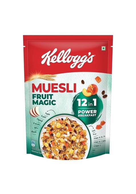 Kellogg'S Muesli Fruit Magic 500G | 12-In-1 Power Breakfast | India'S No 1 Muesli | Multigrain Breakfast Cereal
