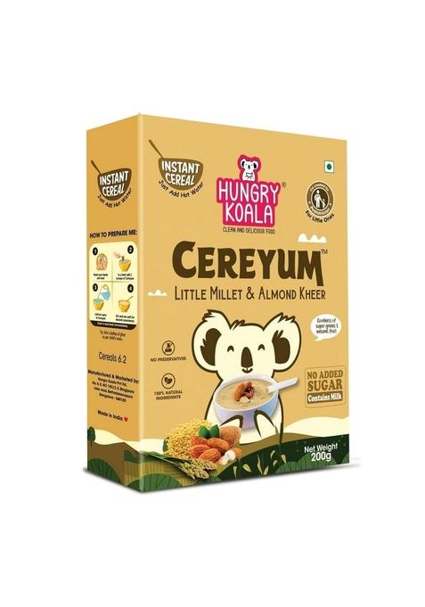 Hungry Koala Little Millet & Almond Kheer, Instant Cereal With Sprouted Millet, Dates, Travel Friendly