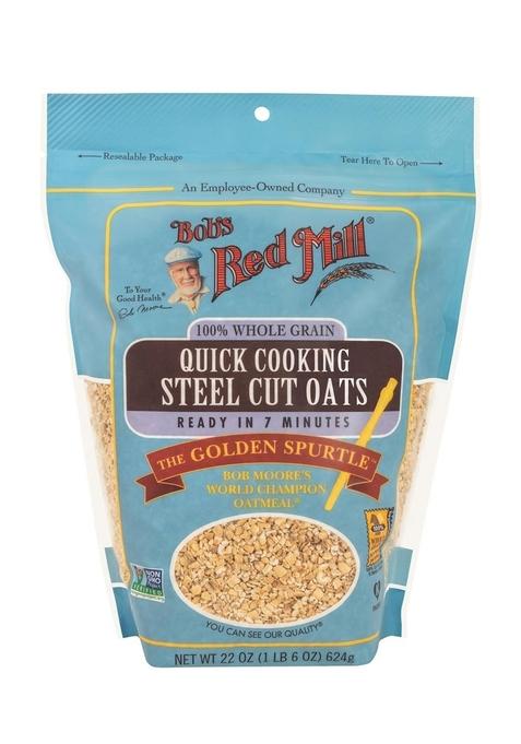 Bob'S Red Mill Bobs Red Mills Quick Cooking Steel Cut Oats 624Gm Whole Grain Organic Non-Gmo Ready In 7 Minutes Healthy Breakfast Cereal