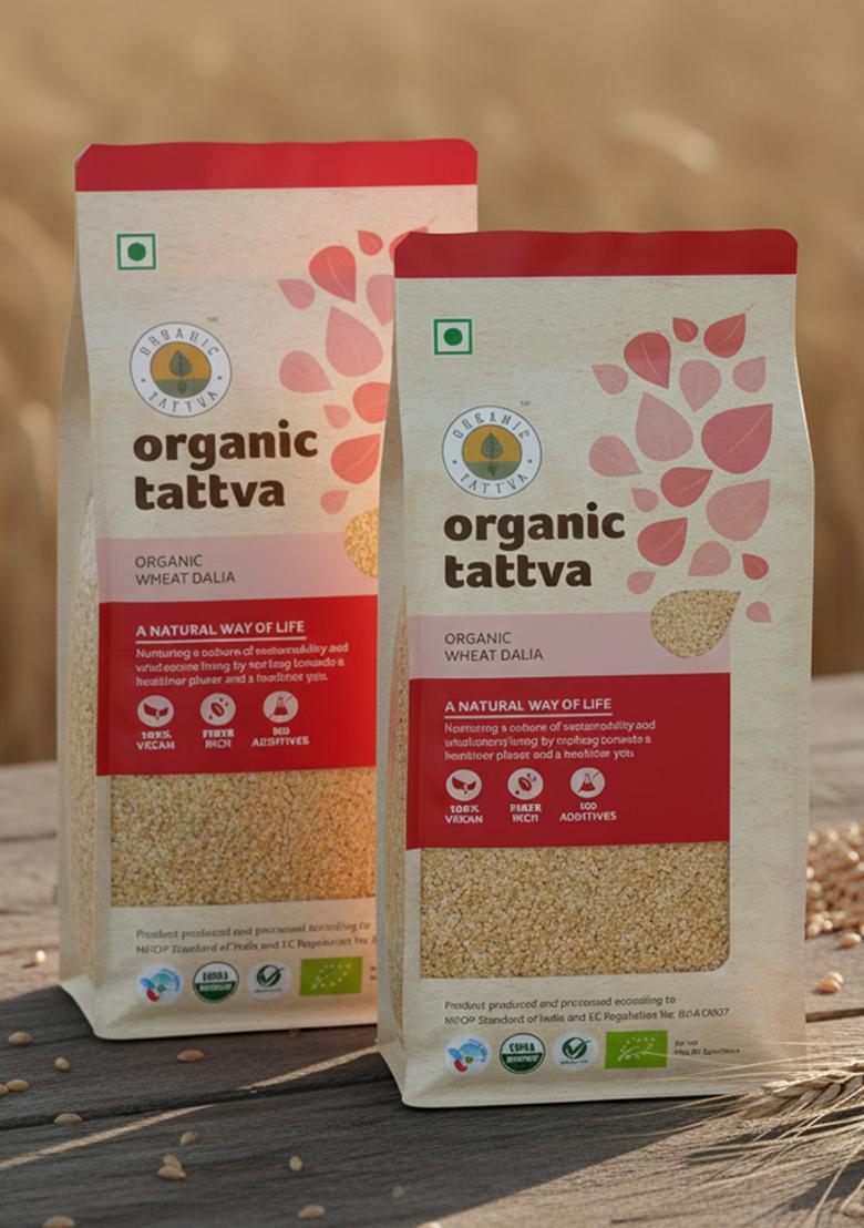 Organic Tattva, Organic Wheat Dalia / Daliya, 1Kg