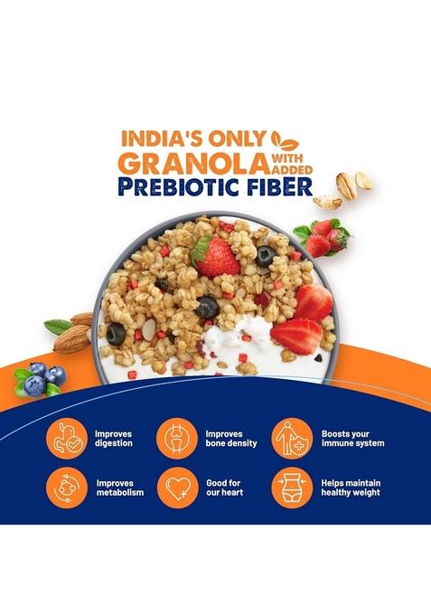 Fit & Flex Baked Crunchy Granola Happy Berries Oat Rich Cereal With High Protein&Fibre Ready To Eat Healthy Granola For Breakfast Real Freeze Dried Fruits Snacks As Seen On Shark Tank India 450 Gm