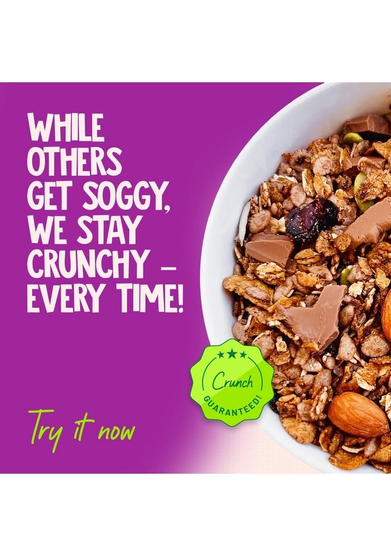 Alpino Protein-Rich Super Muesli Chocolate 400G – 61% Whole Grains, 14% Nuts & Cookies