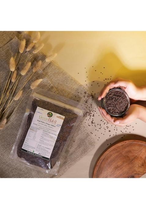 Greenhabit Ragi Flakes 500Gm - Nutritious And Gluten-Free Finger Millet Cereal A.K.A Nachini Poha - High Fiber Breakfast (Ragi Flakes, 500 Gm)