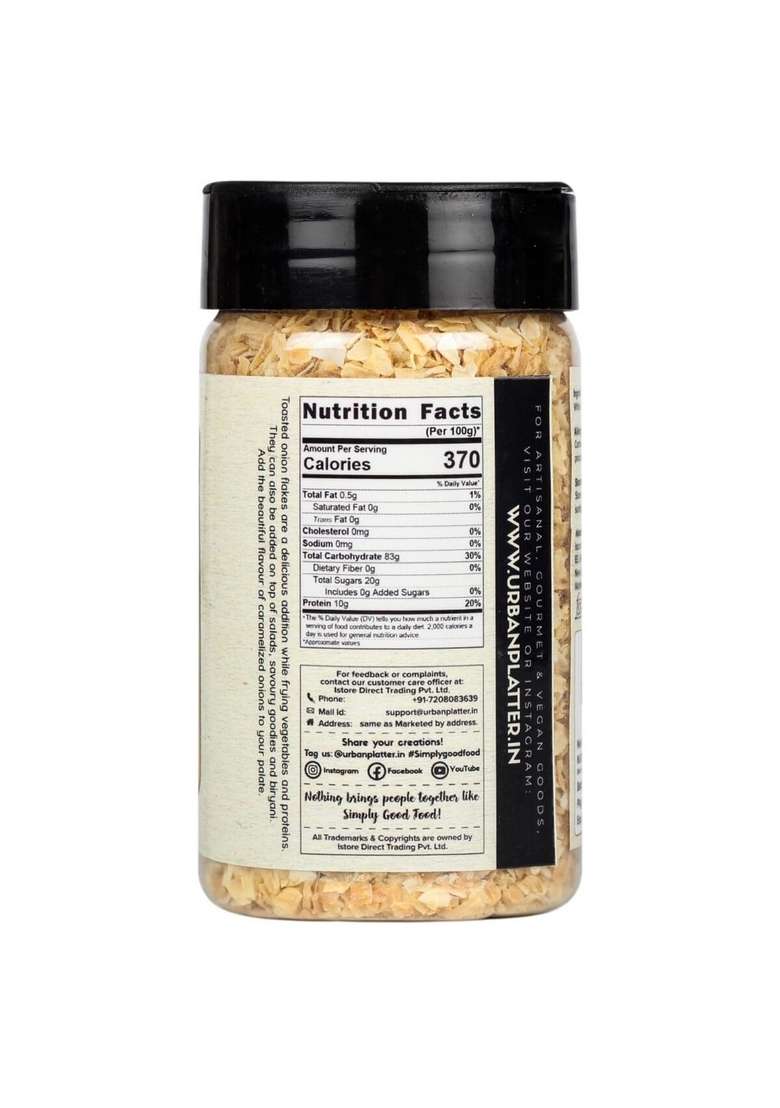 Urban Platter Toasted Onion Flakes, 80G - Indya