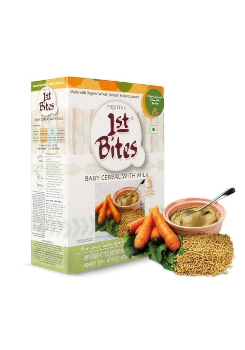 Pristine 1St Bites Baby Cereal 300G | Baby Food (10-24 Months) Stage-3, Organic Wheat, Spinach & Carrot Powder | Infant Food