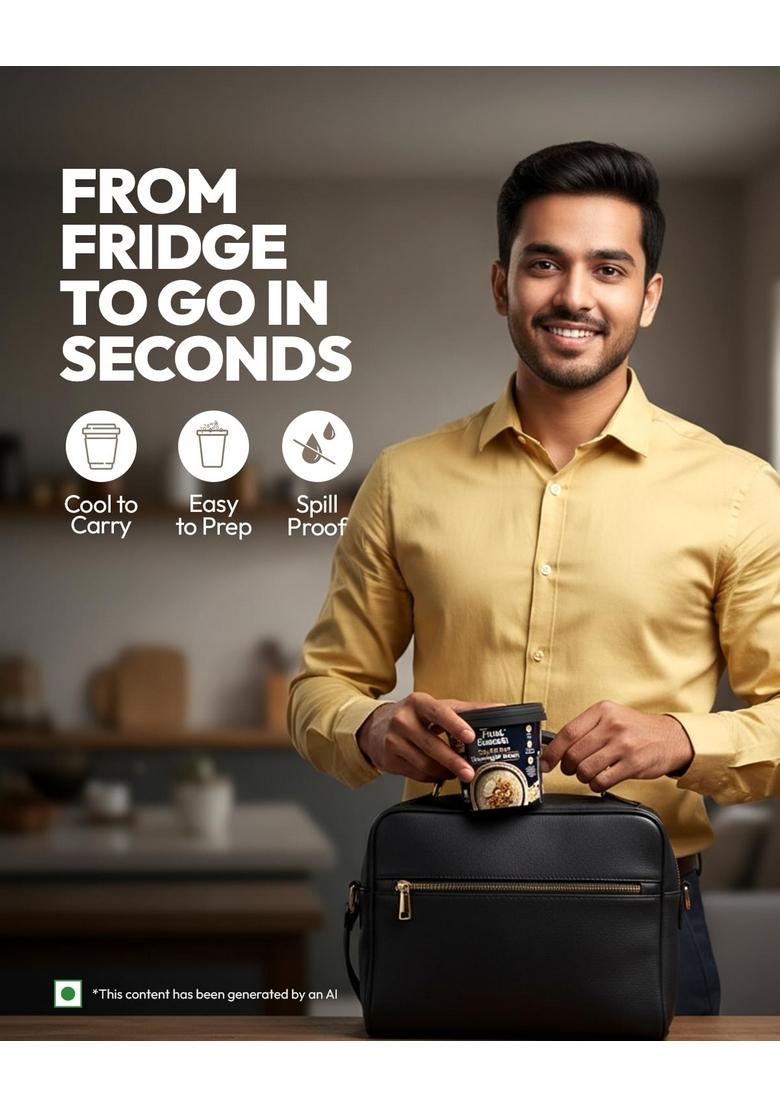 True Elements Overnight Oats The Og Oats 62G | Classic Creamy Flavour | Ready-To-Eat Breakfast | High Protein & Fibre