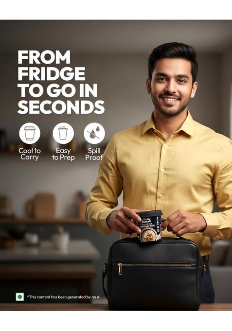 True Elements Overnight Oats The Og Oats 62G | Classic Creamy Flavour | Ready-To-Eat Breakfast | High Protein & Fibre