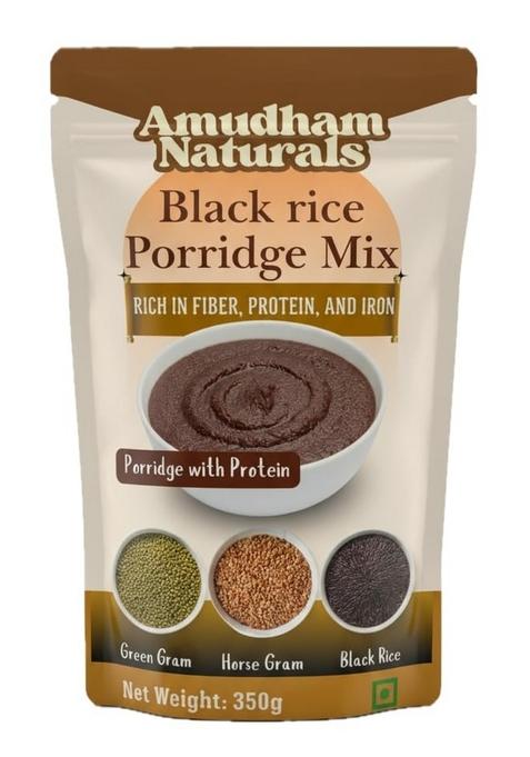 Amudham Naturals Black Rice Porridge Mix | Karuppu Kavuni Kanji Mix | 100% Natural (350G)