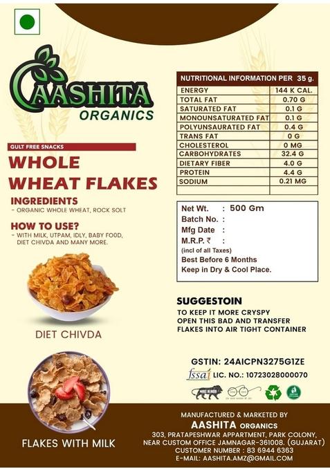 Aashita Organics Wheat Flakes
