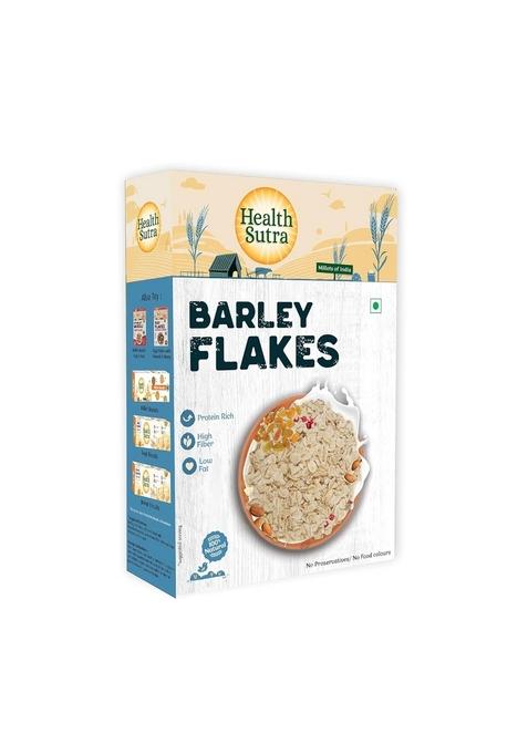 Health Sutra Barley Flakes, 500Gm Cereal For Breakfast, High Protein, Diet Food For Weight Loss, 100% Natural, Use Like Oats/Corn Flakes - Barley